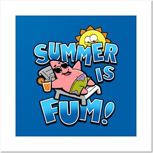 Funny Summer Slogan Sun Beach Vacation Cartoon for Kids Posters and Art